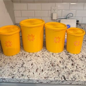 Tupperware Yellow Food Storage Containers Set